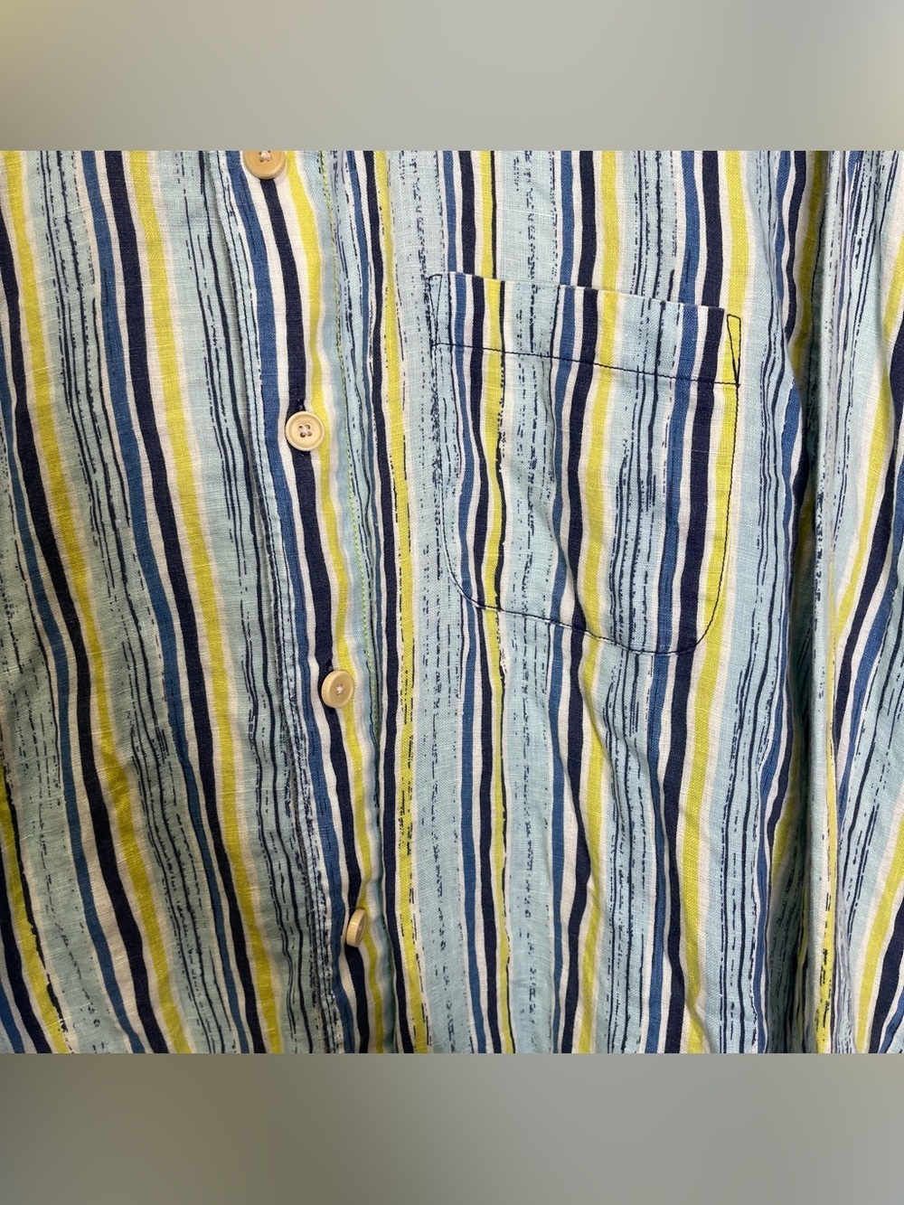 Tommy Bahama 100% Linen Striped Long Sleeve Button Up Shirt Men's XL - Picture 3 of 7